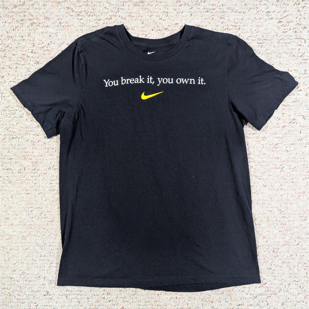 Caitlin Clark Nike Tee Iowa Hawkeyes 22 Mens L You Break It You Own It T-Shirt